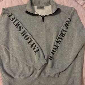 Taylor Swift Eras Tour Gray Quarter Zip